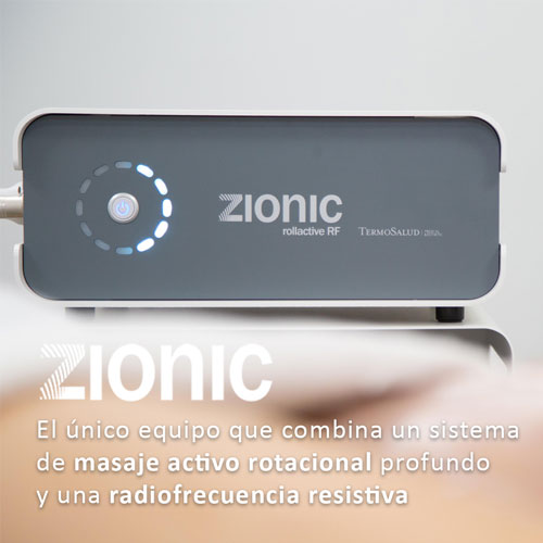 Zionic El primer equipo que combina un sistema de masaje activo rotacional profundo y una radiofrecuencia resistiva.